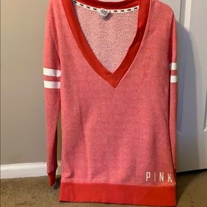 PINK Sweatshirt- v-neck
